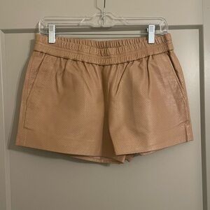 NWT Jcrew perforated tan leather shorts size 4